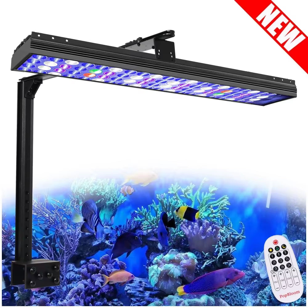 60CM -Wifi Marine Aquarium Light, Full Spectrum LED Aquarium Lamp Timer for 55-70Cm 24" Coral Reef SPS/LPS Fish Tank
