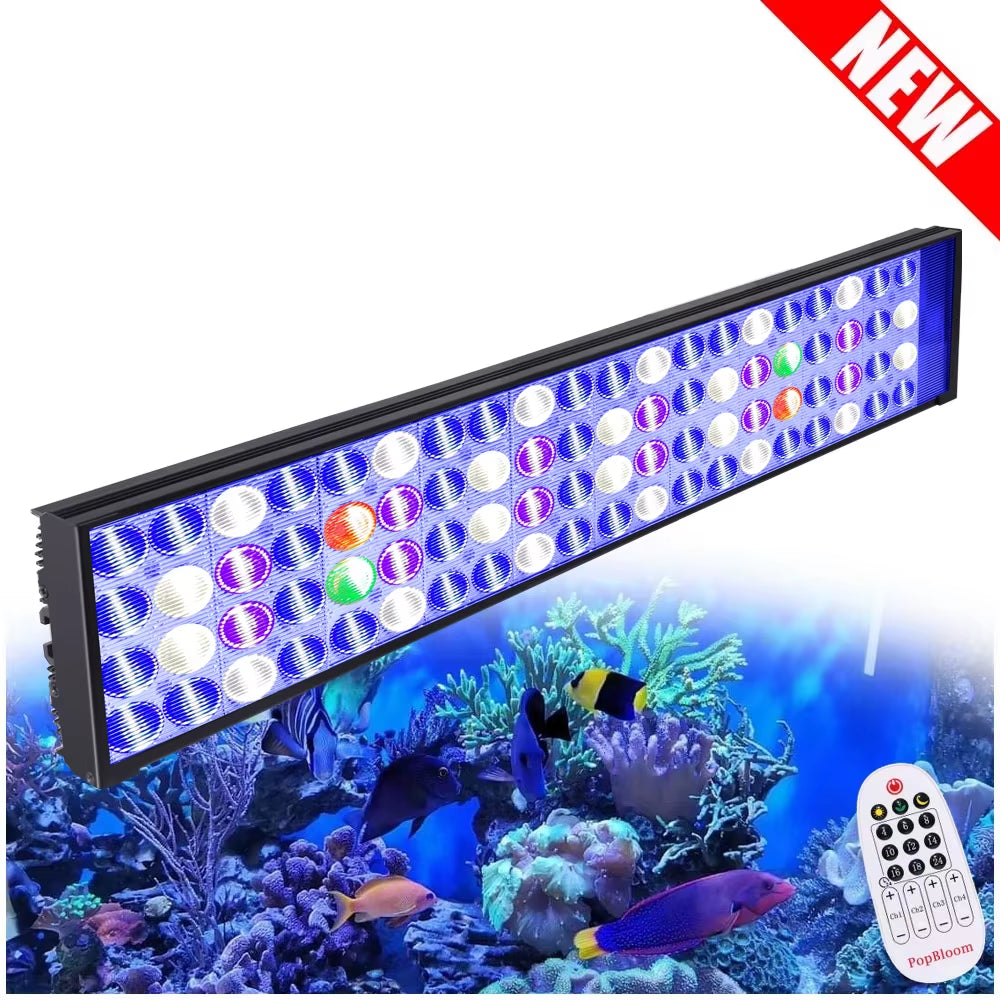 60CM -Wifi Marine Aquarium Light, Full Spectrum LED Aquarium Lamp Timer for 55-70Cm 24" Coral Reef SPS/LPS Fish Tank
