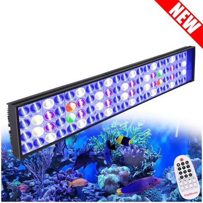 60CM -Wifi Marine Aquarium Light, Full Spectrum LED Aquarium Lamp Timer for 55-70Cm 24" Coral Reef SPS/LPS Fish Tank