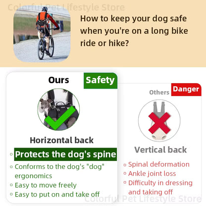 Ultimate Outdoor Dog Backpack Carrier - Comfortable, Breathable, and Spine-Safe for Hiking Adventures!