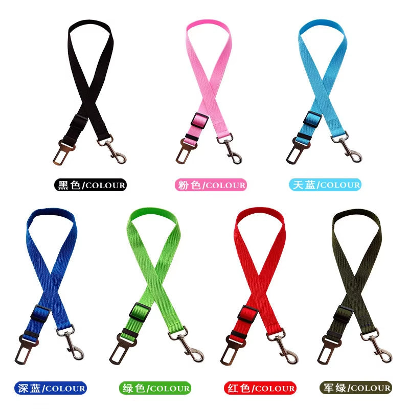 Adjustable Pet Car Seat Belt & Harness - Safe Travel Solution for Dogs and Cats