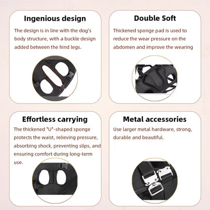 Ultimate Outdoor Dog Backpack Carrier - Comfortable, Breathable, and Spine-Safe for Hiking Adventures!