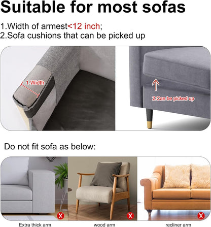 Cat Scratch Sofa Protector,Cat Scratching Couch Protector with 19.7''L*23.6''W Natural Sisal Cat Scratcher Mat for Protecting Couch Sofa Chair (Dark Grey/Right Hand)