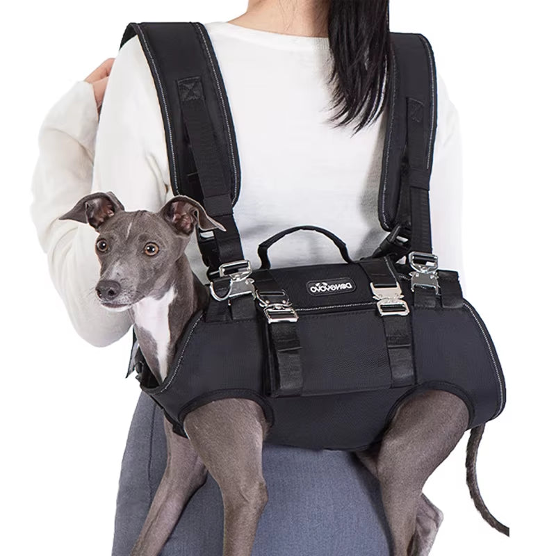 Ultimate Outdoor Dog Backpack Carrier - Comfortable, Breathable, and Spine-Safe for Hiking Adventures!