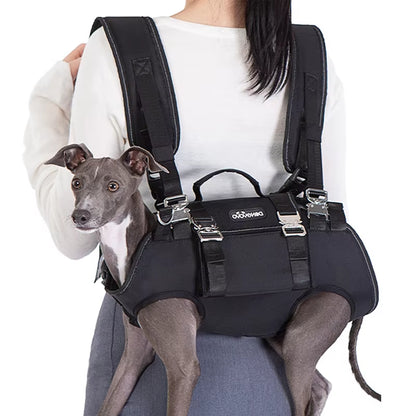 Ultimate Outdoor Dog Backpack Carrier - Comfortable, Breathable, and Spine-Safe for Hiking Adventures!