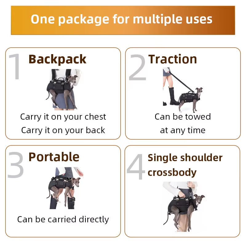 Ultimate Outdoor Dog Backpack Carrier - Comfortable, Breathable, and Spine-Safe for Hiking Adventures!